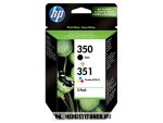   HP SD412EE Bk fekete + színes multipack #No.350+351 tintapatron, 4,5 ml + 3,5 ml | eredeti termék