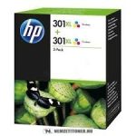   HP D8J46AE színes nagykapacitású #No.301XL DUPLA tintapatron, 2x8 ml | eredeti termék