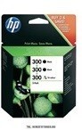   HP SD518AE CC640EE (2db) +CC643EE Bk fekete+színes  #No.300 tintapatron, 2x4 ml + 4 ml | eredeti termék