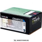   Lexmark C544, X544 C ciánkék XXL toner /C544X1CG/, 4.000 oldal | eredeti termék