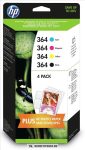   HP J3M82AE multipack (Bk,C,M,Y) #No.364 tintapatron, 24 ml + 3x15 ml | eredeti termék