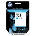   HP F9J63A C ciánkék  #No.728 tintapatron, 40 ml | eredeti termék